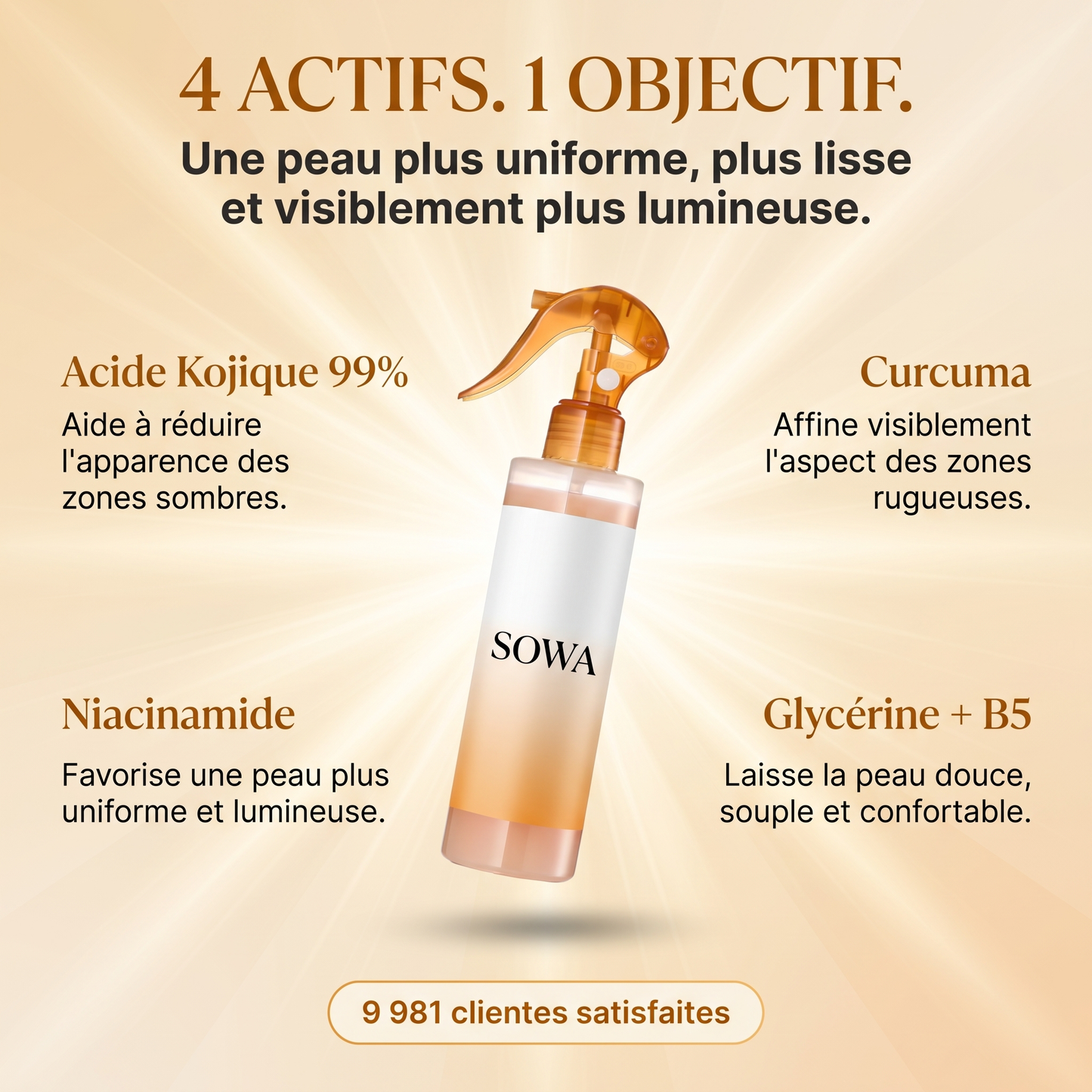 Sowa — Révélez une peau plus lisse, plus lumineuse et visiblement plus uniforme.